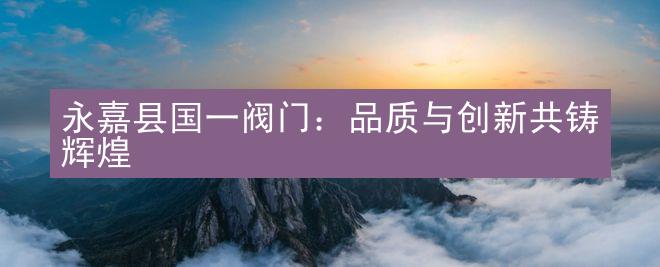 永嘉县国一阀门：品质与创新共铸辉煌