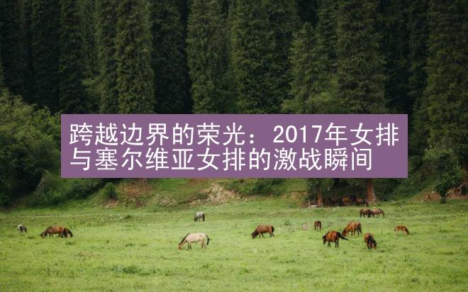 跨越边界的荣光：2017年女排与塞尔维亚女排的激战瞬间