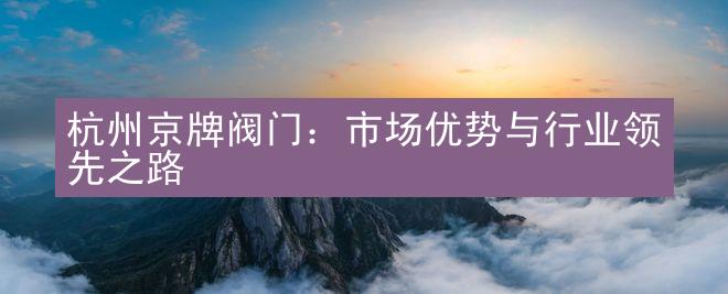 杭州京牌阀门：市场优势与行业领先之路